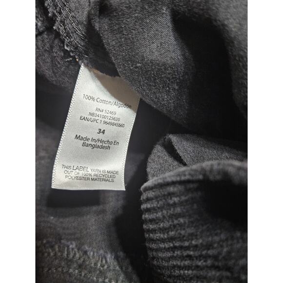 No Boundaries Pants Mens 34x31 Black Corduroy Double Knee Carpenter Baggy Skater - Picture 4 of 8